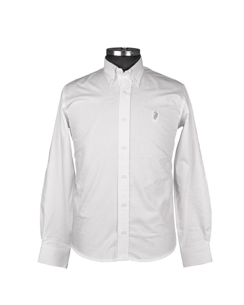 Men’s Classic White Button-Down Shirt