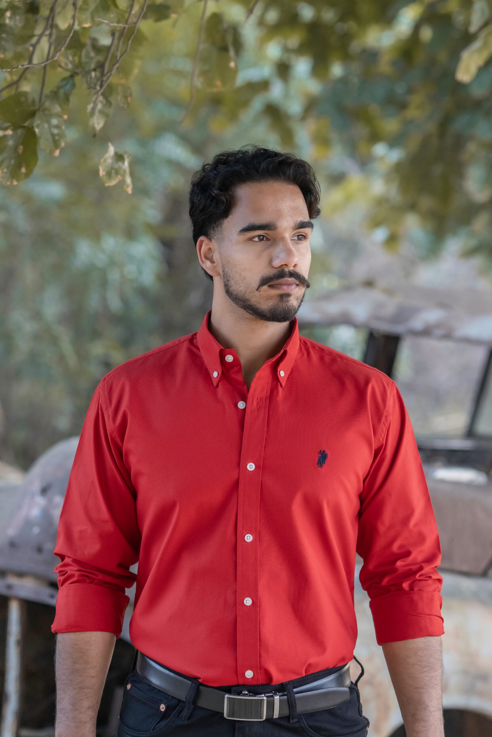 RED OXFORD BUTTON DOWN SHIRT